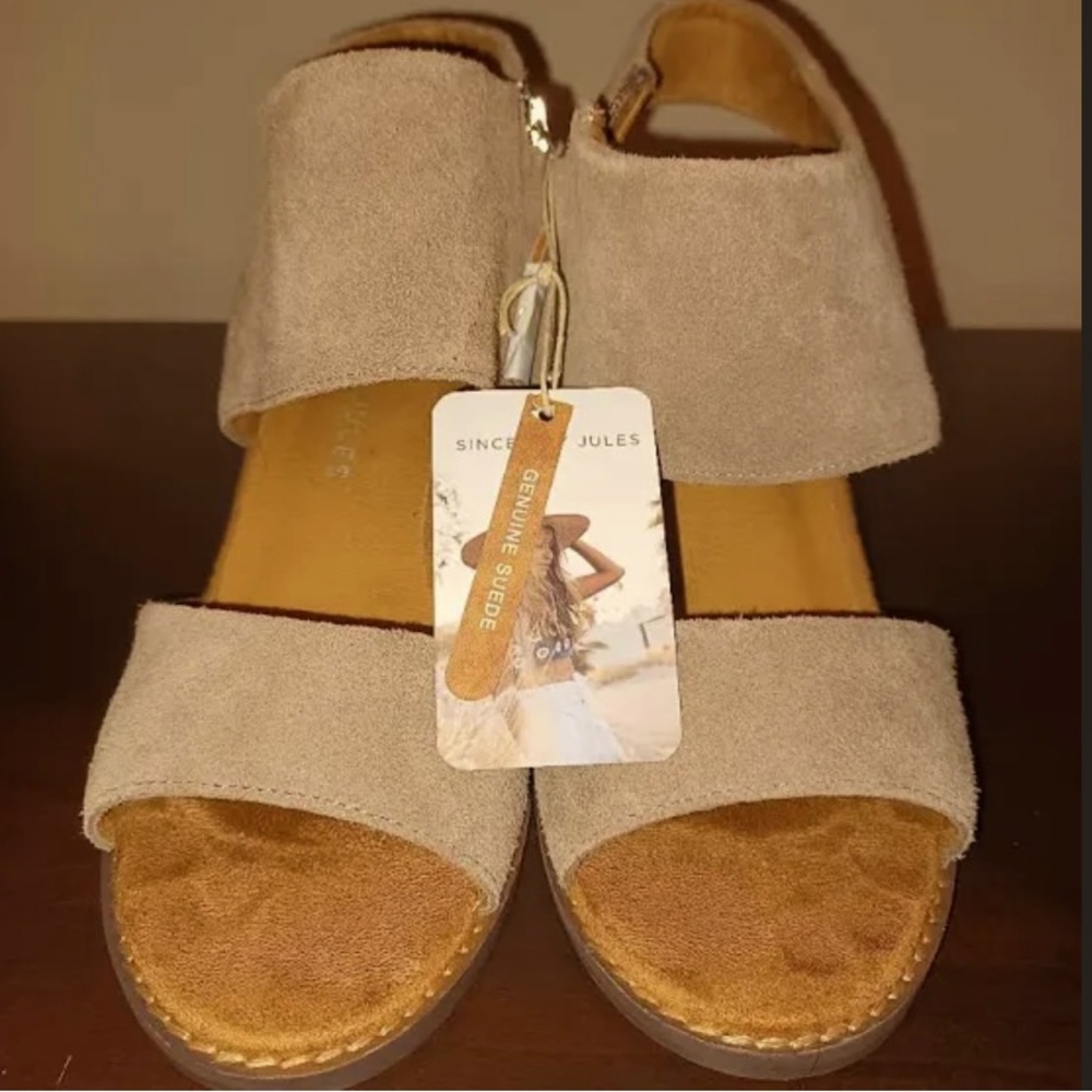 Cute suede/leather sandal heels